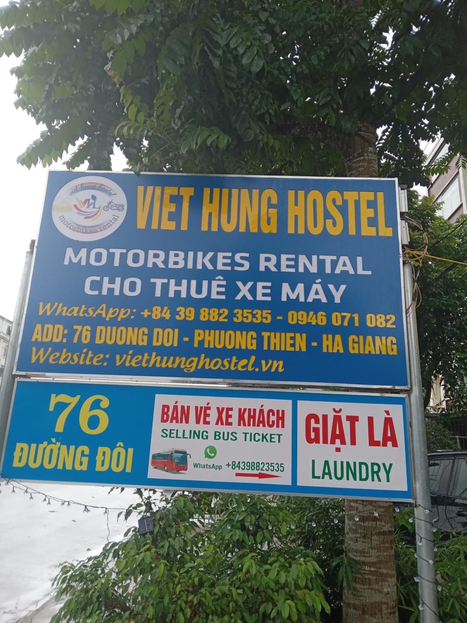 Viet Hung Hostel-Motorbikes-Bus Ticket Lang Lap Exterior photo